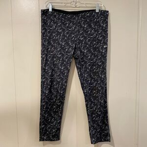 Nike Dri-Fit Men’s XL Compression Leggings Black Gray Patterned Tights
